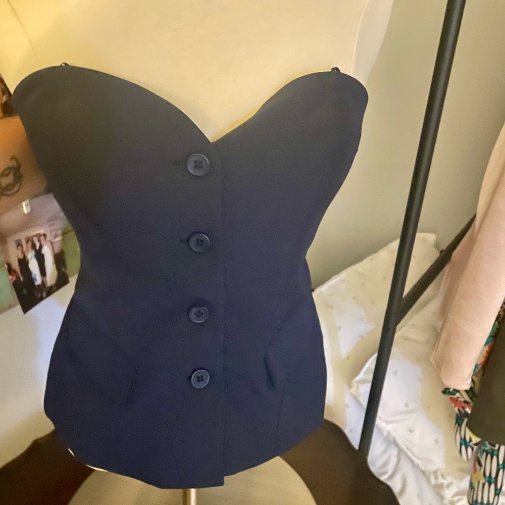 🆕 Sincerely Jules Navy Blazer Tube Top